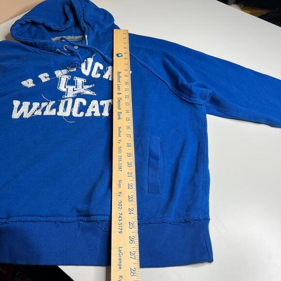 J America Kentucky Wildcats Hoodie XL Blue Pullover Vintage Distressed Logo - Picture 3 of 7